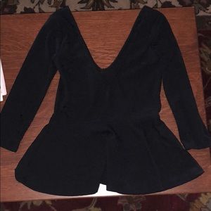 Black Peplum Shirt